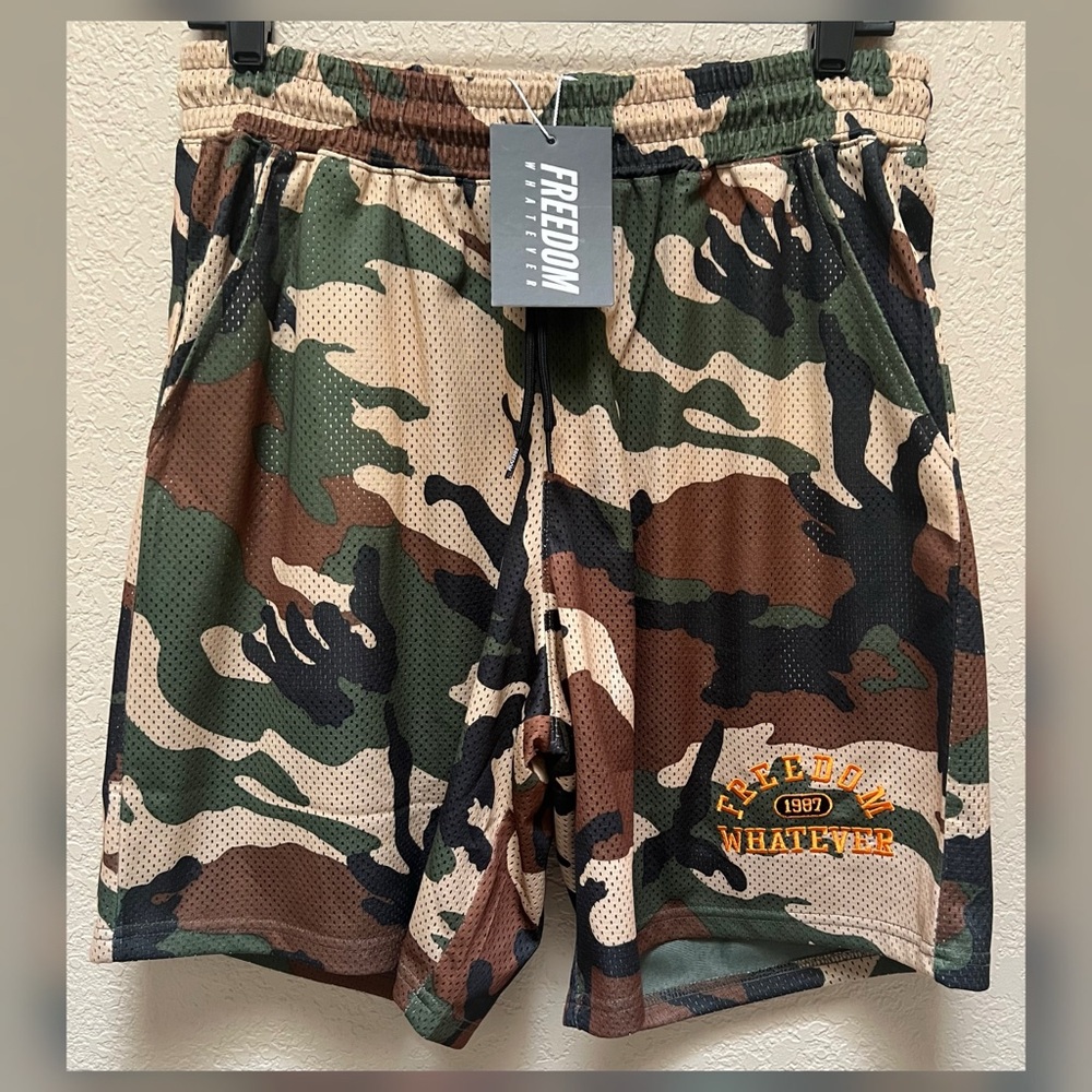 Freedom Whatever Camo Print Mesh Shorts Men’s 3XL-NWT